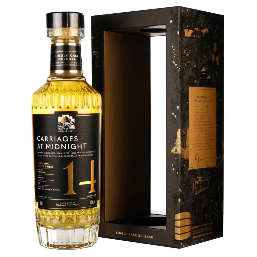 WEMYSS MALTS The Guest List 14 Year Old Glen Moray Speyside Single Malt Scotch Whisky 70cl 46%