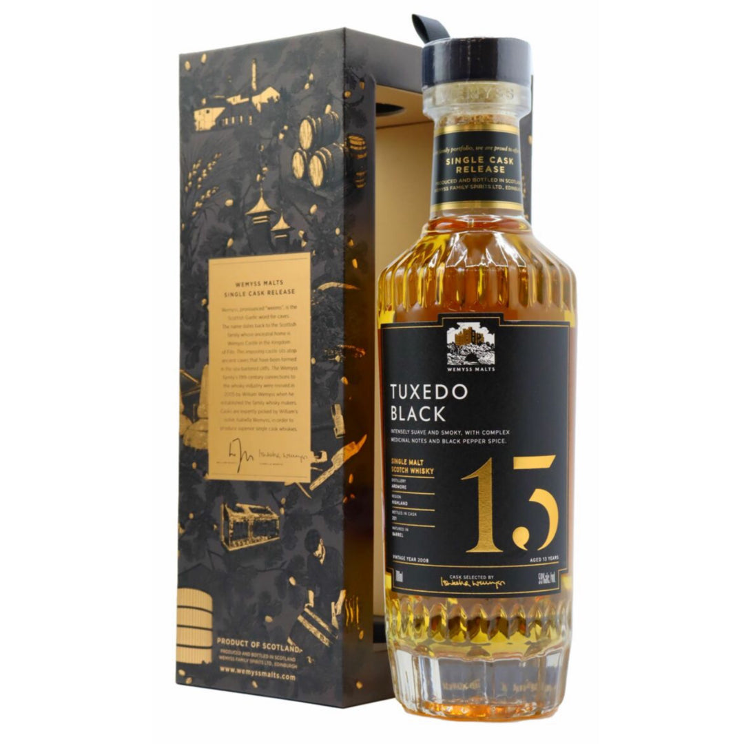 WEMYSS MALTS Tuxedo Black 13 Year Old Ardmore Highland Single Malt Scotch Whisky 70cl 59%