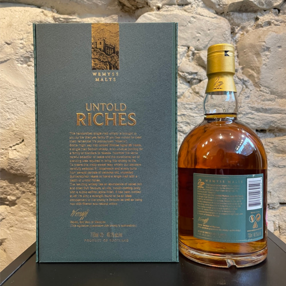 WEMYSS MALTS Untold Riches 28 Year Old Bunnahabhain Islay Single Malt Scotch Whisky 70cl 49.1%
