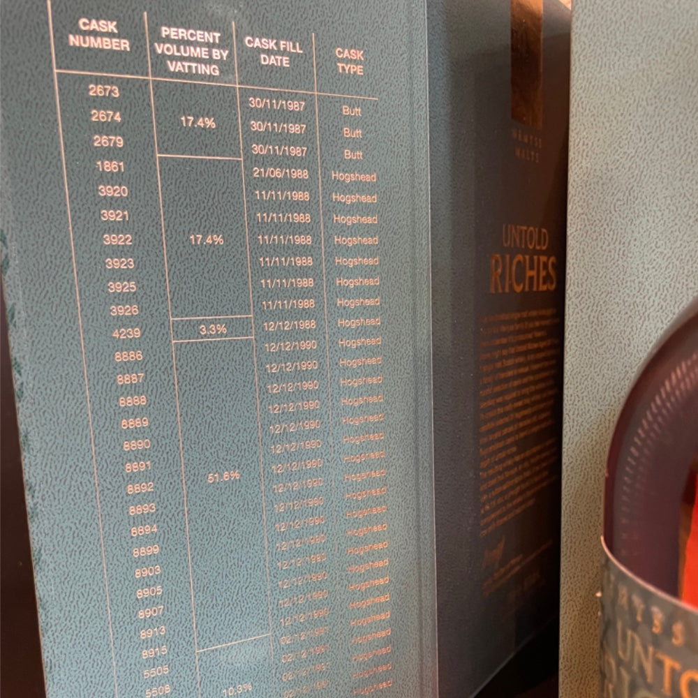 WEMYSS MALTS Untold Riches 28 Year Old Bunnahabhain Islay Single Malt Scotch Whisky 70cl 49.1%