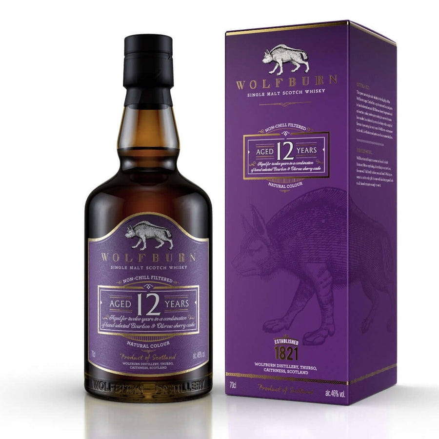 WOLFBURN 12 Year Old Highland Single Malt Scotch Whisky 70cl 46%