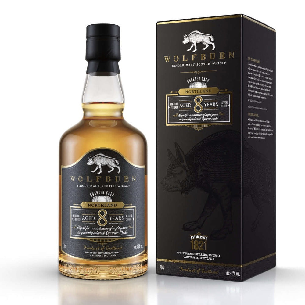 WOLFBURN 8 Year Old Northland Highland Single Malt Whisky 70cl 46%