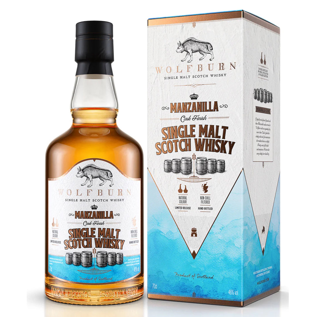 WOLFBURN Manzanilla Cask Finish Highland Single Malt Scotch Whisky 70cl 46%