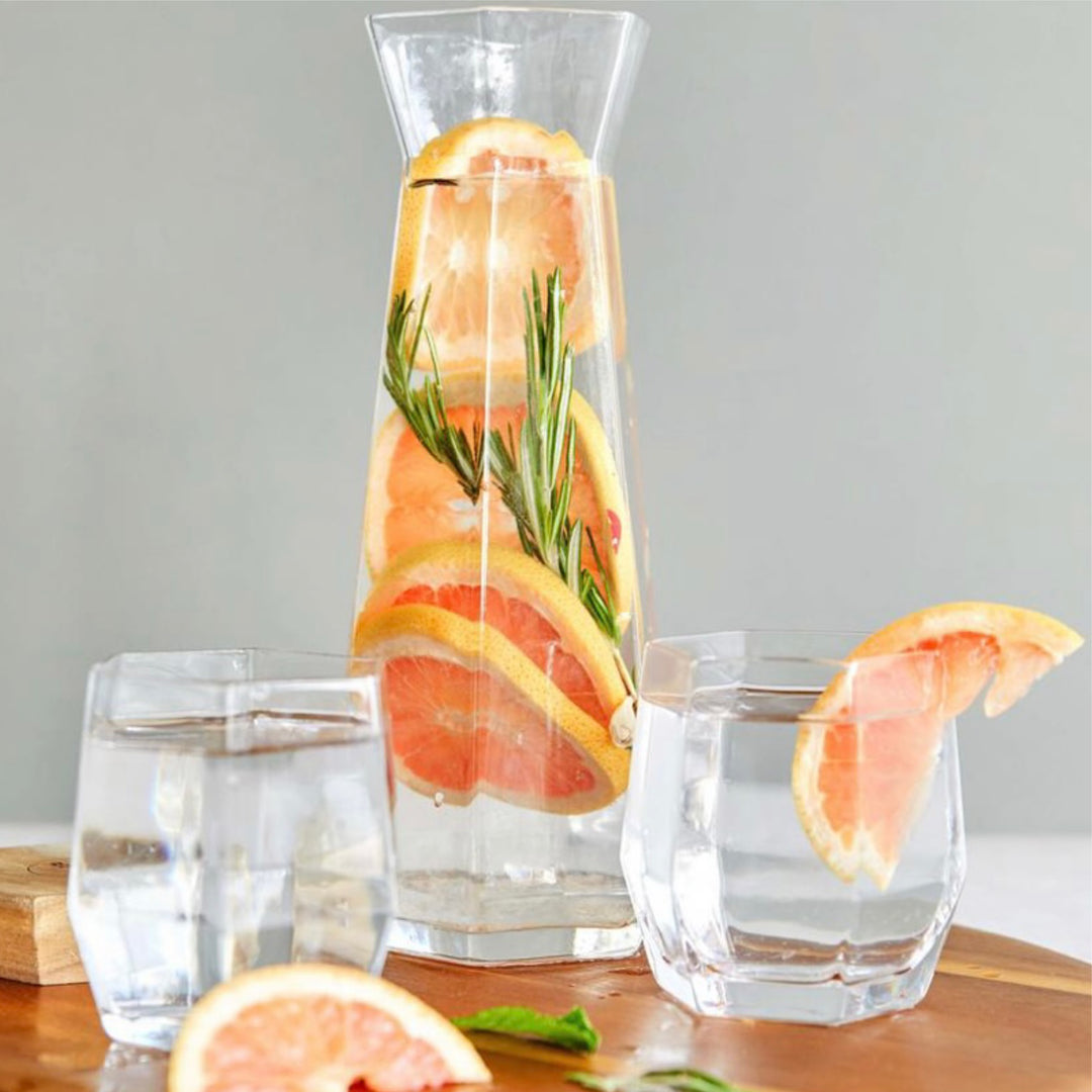 ROOT7 Geo Glass Carafe Clear Design by ROOT7 in London