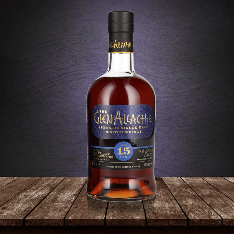 GLENALLACHIE 15 Year Old Speyside Single Malt Scotch Whisky 70cl 46% Billy Walker