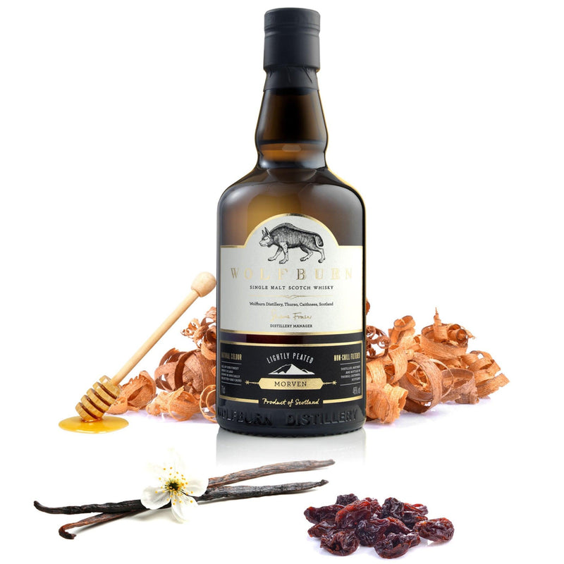 WOLFBURN Morven Highland Single Malt Scotch Whisky 70cl 46% - highlandwhiskyshop