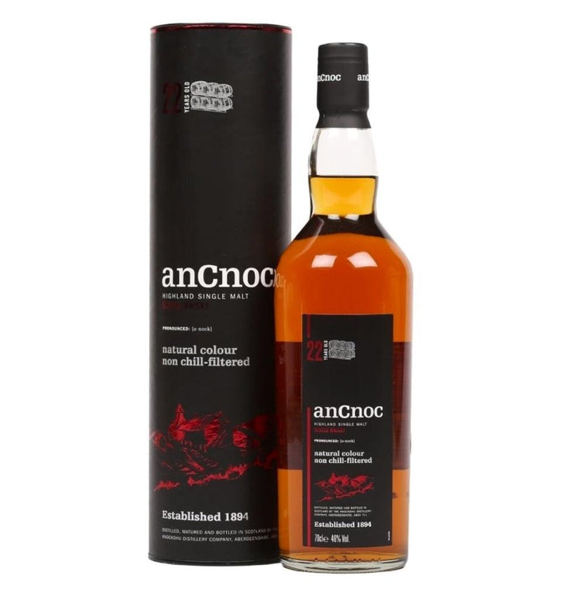 ANCNOC 22 Year Old Highland Single Malt Scotch Whisky 70cl 46%