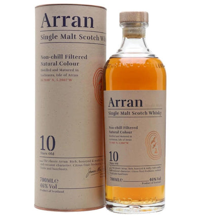 ARRAN 10 Year Old Single Malt Scotch Whisky 70cl 46%