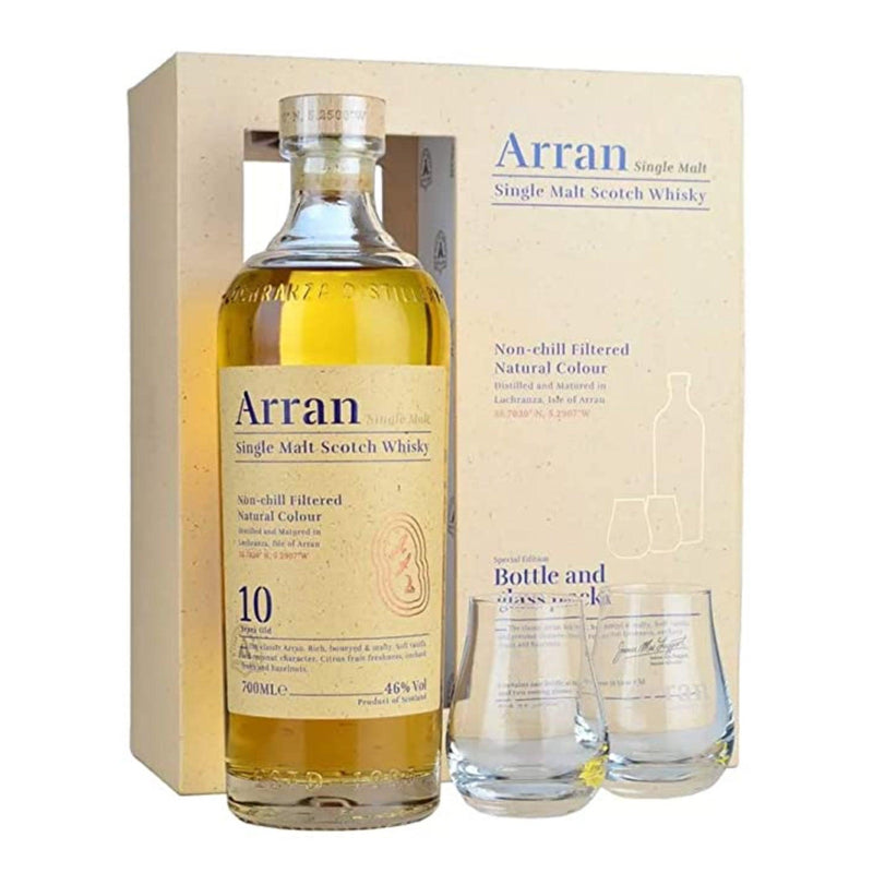 ARRAN 10 Year Old Single Malt Scotch Whisky 70cl 46% GIFT PACK