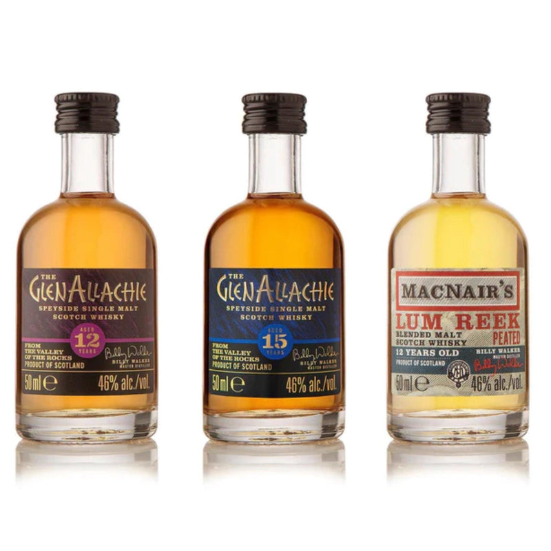 GLENALLACHIE Speyside Single Malt Scotch Whisky 3 x 5cl MINIATURE GIFT PACK glenallichie
