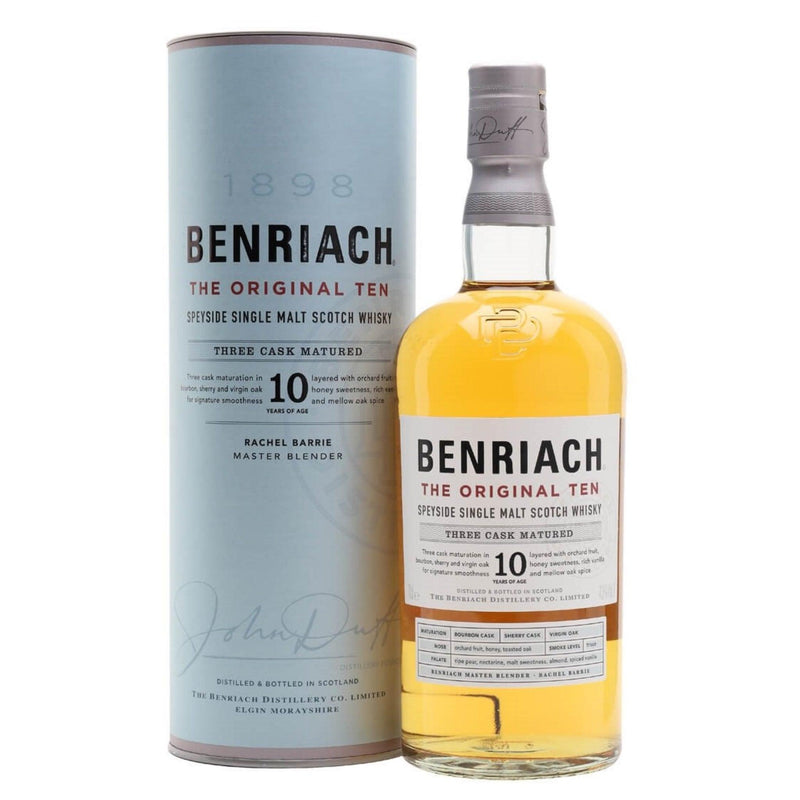 BENRIACH The Original Ten 10 Year Old Speyside Single Malt Scotch Whisky 70cl 43%