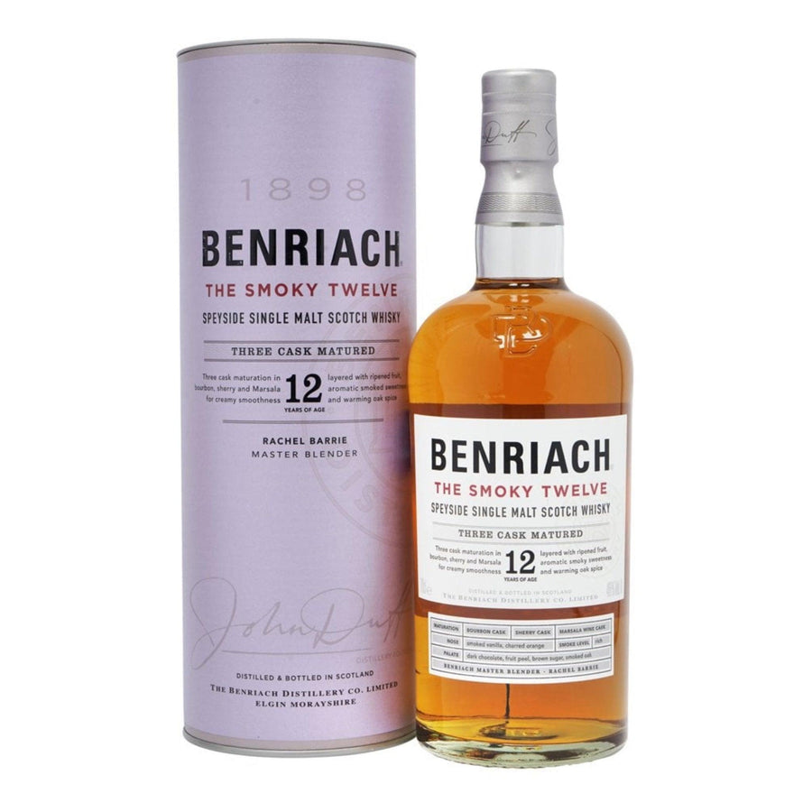 BENRIACH The Smoky Twelve 12 Year Old Speyside Single Malt Whisky 70cl 46%