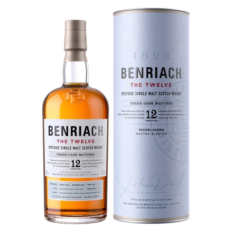 BENRIACH The Twelve 12 Year Old Speyside Single Malt Scotch Whisky 70cl 46%