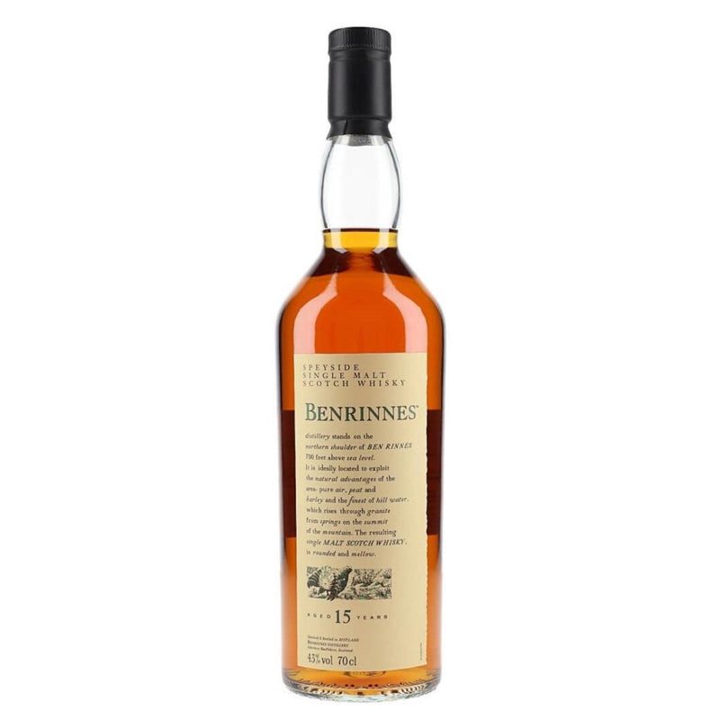 BENRINNES 15 Year Old Speyside Single Malt Scotch Whisky 70cl 43%