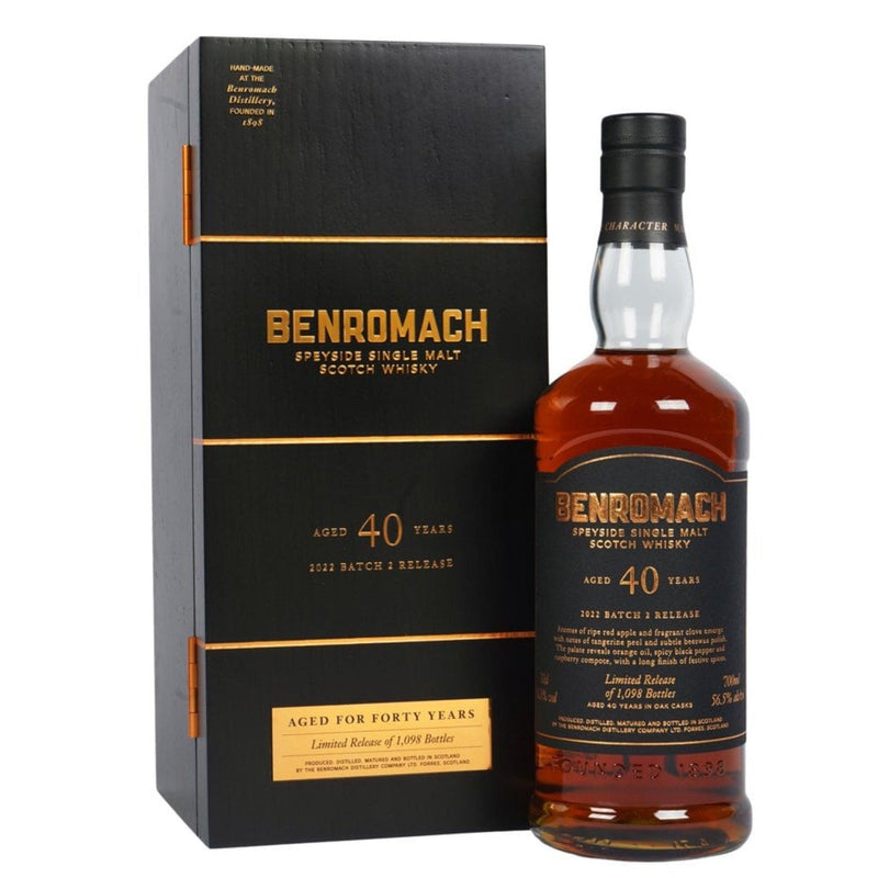 BENROMACH 40 Year Old 2022 Release Speyside Single Malt Scotch Whisky 70cl 57.6%