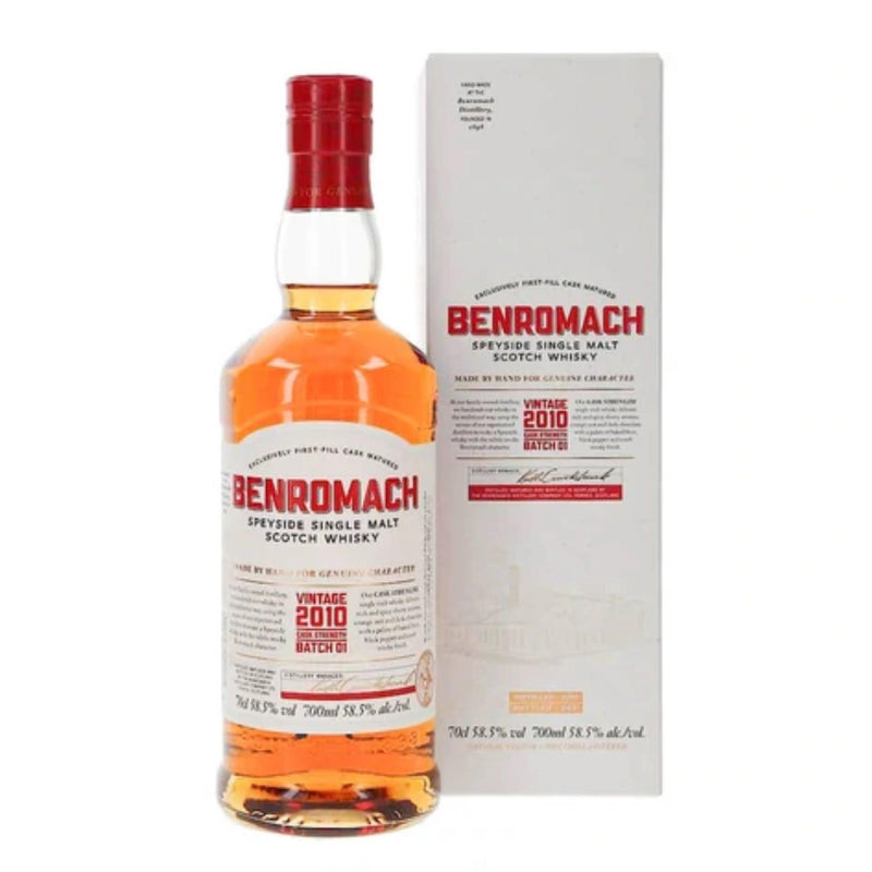 BENROMACH Vintage 2010 Cask Strength Speyside Single Malt Scotch Whisky 70cl 58.5%