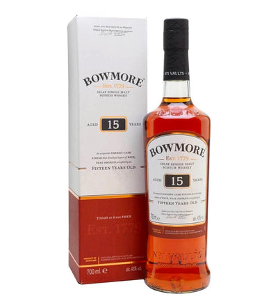 BOWMORE 15 Year Old Islay Single Malt Scotch Whisky 70cl 43%
