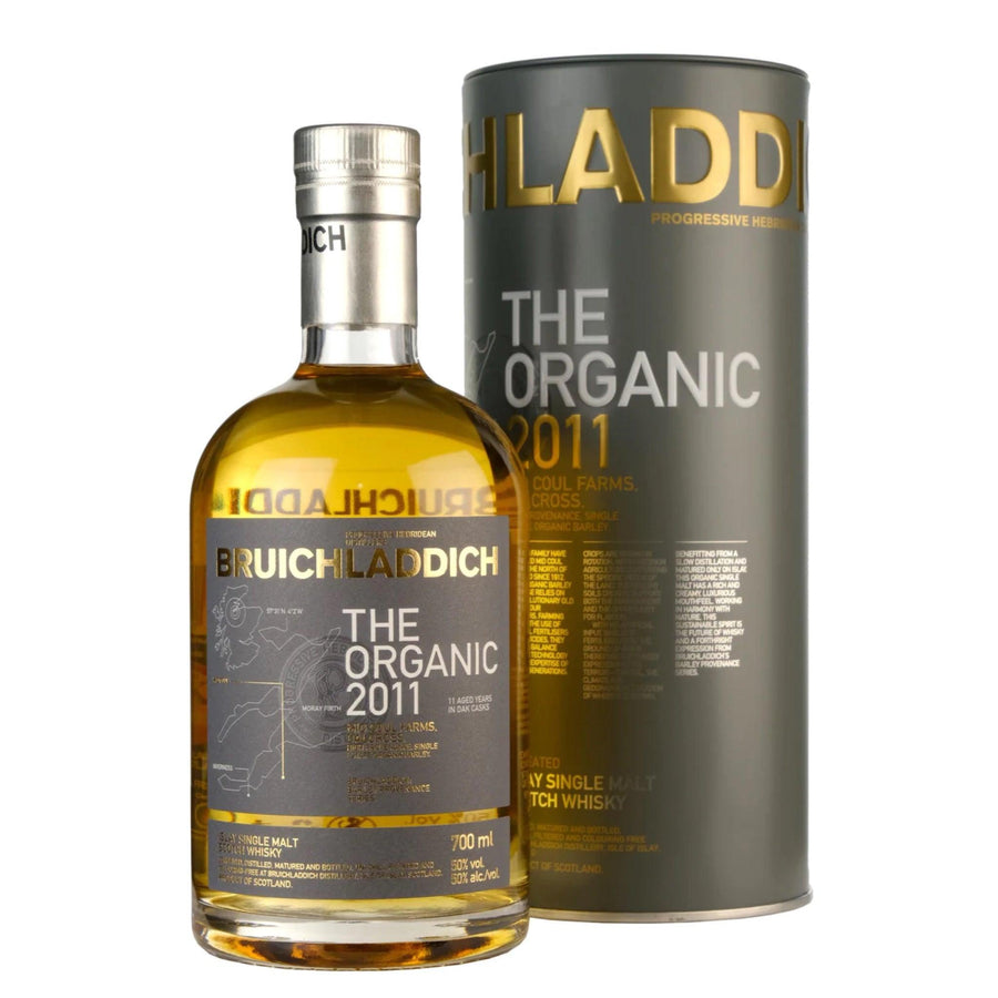 BRUICHLADDICH Organic Barley 2011 Islay Single Malt Scotch Whisky 70cl 50% - highlandwhiskyshop