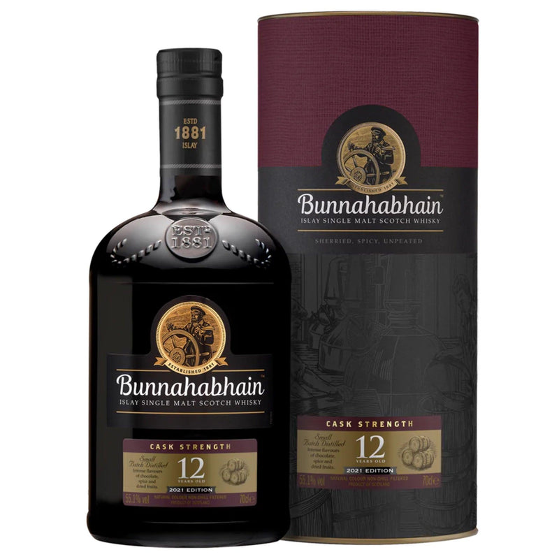 BUNNAHABHAIN 12 Year Old Cask Strength 2022 Islay Single Malt Scotch Whisky 70cl 56.6%