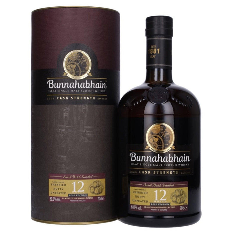 BUNNAHABHAIN 12 Year Old Cask Strength 2023 Limited Edition Islay Single Malt Scotch Whisky 70cl 60.1%