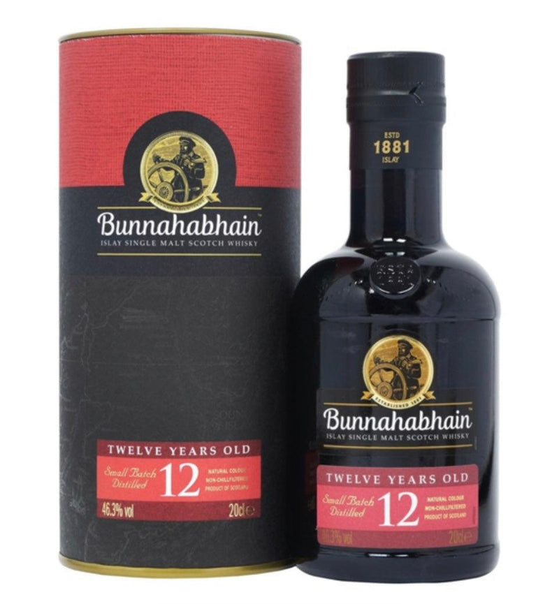 BUNNAHABHAIN 12 Year Old Islay Single Malt Scotch Whisky 20cl 46.3%