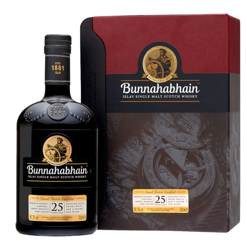 BUNNAHABHAIN 25 Year Old Islay Single Malt Scotch Whisky 70cl 46.3%