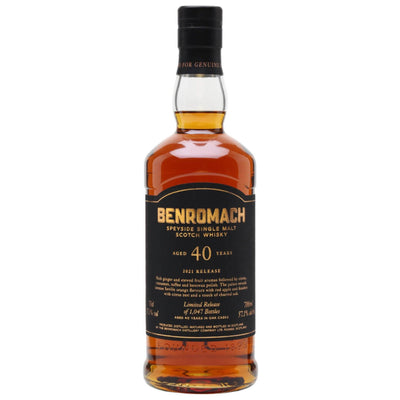 BENROMACH 40 Year Old Speyside Single Malt Scotch Whisky 2021 Release 70cl 57.1% Bottle