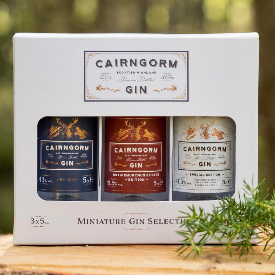 CAIRNGORM Scottish Highland Gin 3 x 5cl MINIATURE GIFT PACK