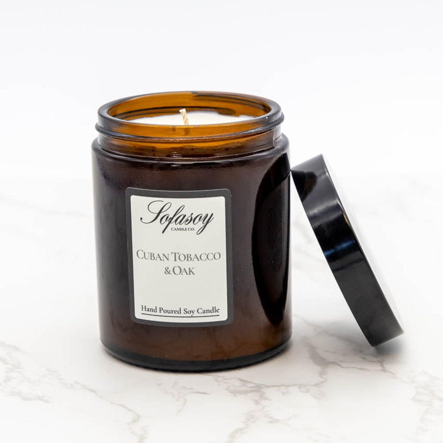 SOFASOY CANDLES Cuban Tobacco & Oak in Apothecary Jar