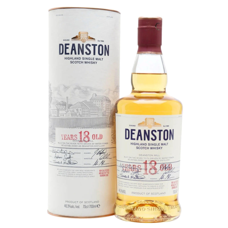 DEANSTON 18 Year Old Highland Single Malt Scotch Whisky 70cl 46.3%