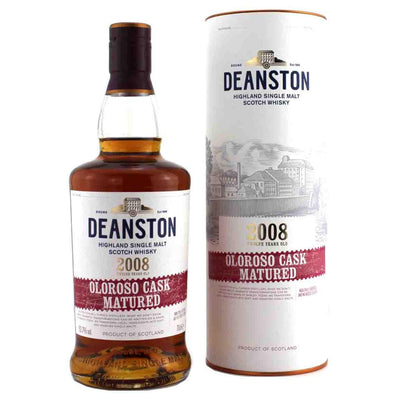 DEANSTON 2008 Oloroso Cask Matured 12 Year Old Highland Single Malt Scotch Whisky 70cl 52.7%