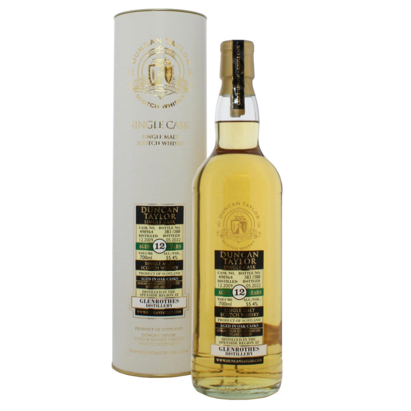 DUNCAN TAYLOR Glenrothes Distillery 2009 12 Year Old Speyside Single Malt Scotch Whisky 70cl 55.4%