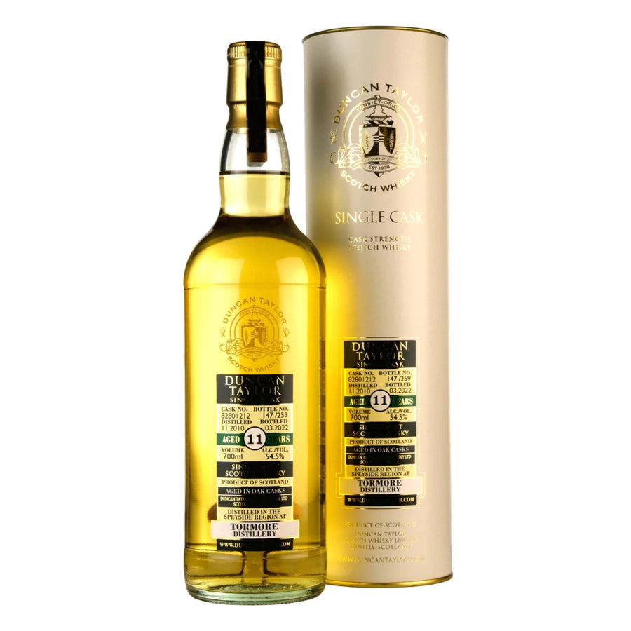 DUNCAN TAYLOR Tormore Distillery 2010 11 Year Old Speyside Single Malt Scotch Whisky 70cl 54.5%