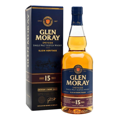 GLEN MORAY 15 Year Old Speyside Single Malt Scotch Whisky 70cl 40%