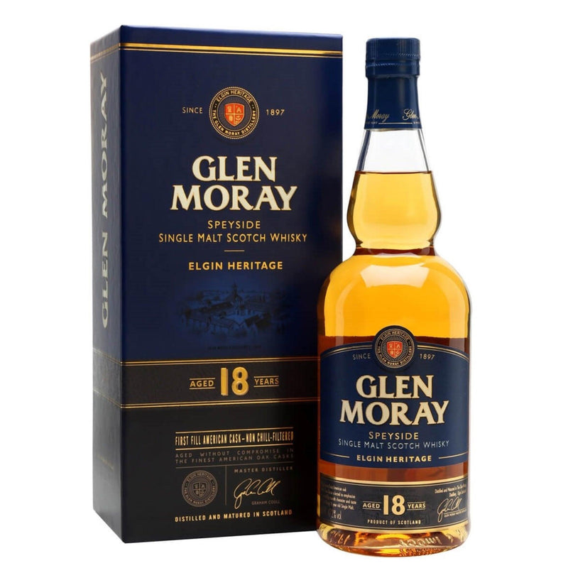 GLEN MORAY 18 Year Old Speyside Single Malt Scotch Whisky 70cl 47.2%