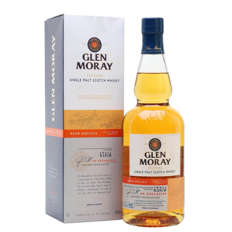 GLEN MORAY Rhum Agricole Cask Finish Project Speyside Single Malt Scotch Whisky 70cl 46.3%