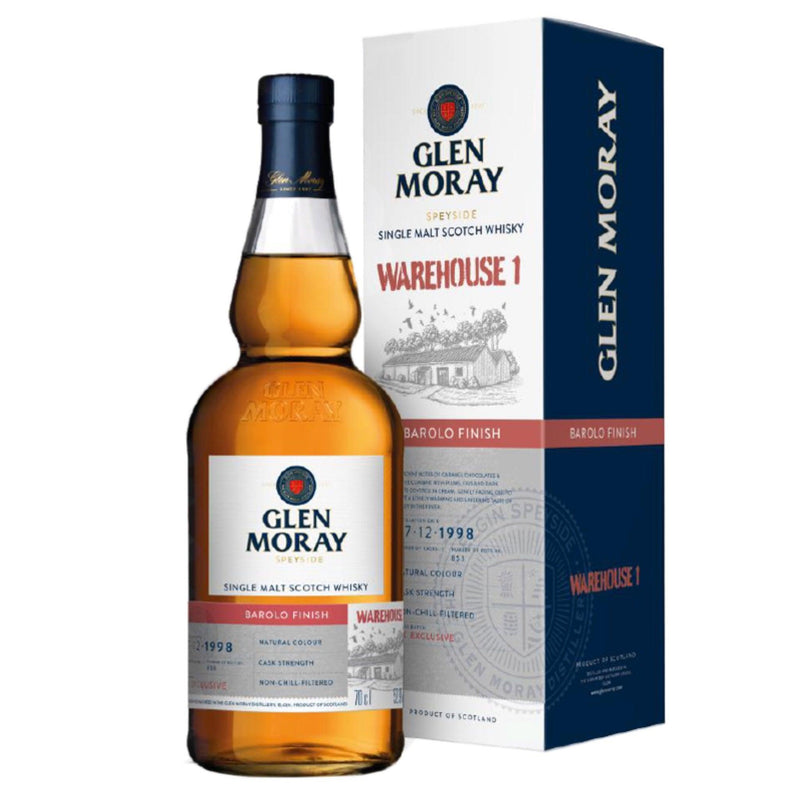 GLEN MORAY Warehouse 1 1998 Barolo Finish Cask Strength Speyside Single Malt Scotch Whisky 70cl 52.9%