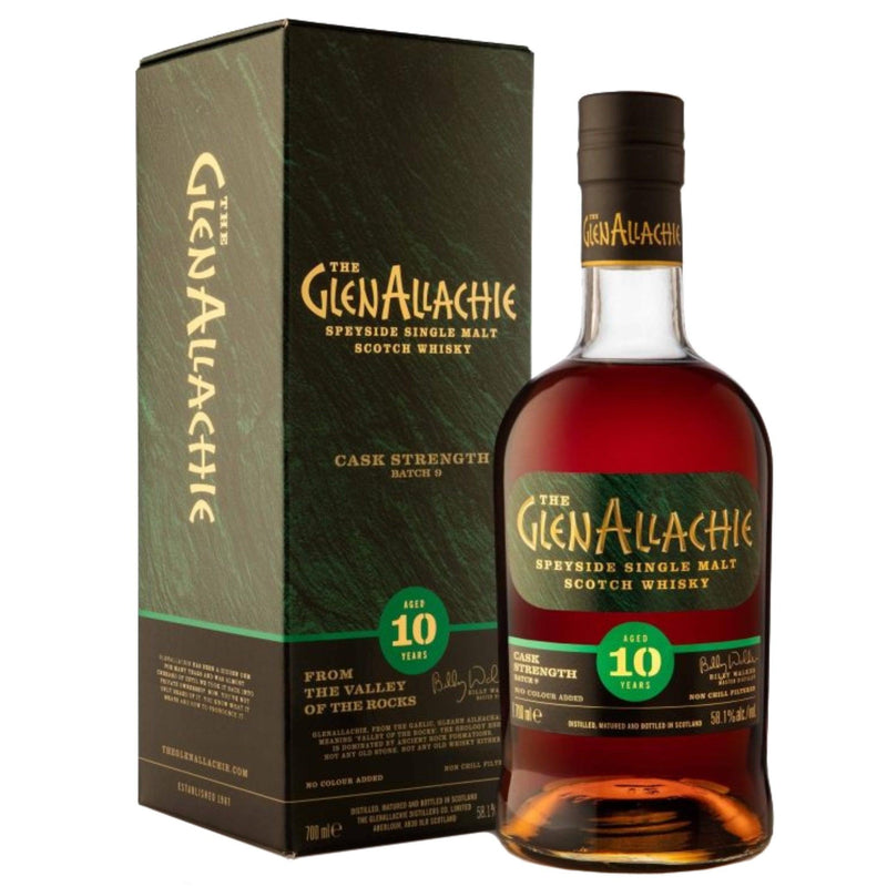 GLENALLACHIE 10 Year Old Cask Strength Batch 9 Speyside Single Malt Scotch Whisky 70cl 58.1% glenallichie