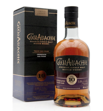GLENALLACHIE 10 Year Old Chinquapin Virgin Oak Speyside Single Malt Scotch Whisky 70cl 48%