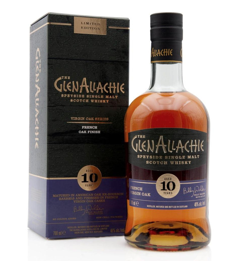 GLENALLACHIE 10 Year Old French Virgin Oak Speyside Single Malt Scotch Whisky 70cl 48% glenallichie