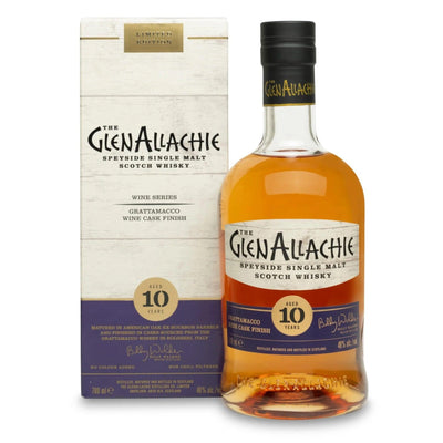 GLENALLACHIE 10 Year Old Wine Series Grattamacco Wine Cask Finish Speyside Single Malt Scotch Whisky 70cl 48%