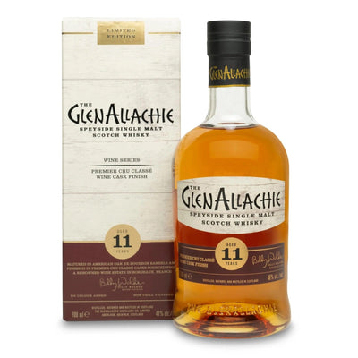 GLENALLACHIE 11 Year Old Wine Series Premier Cru Classé Wine Cask Finish Speyside Single Malt Scotch Whisky 70cl 48%