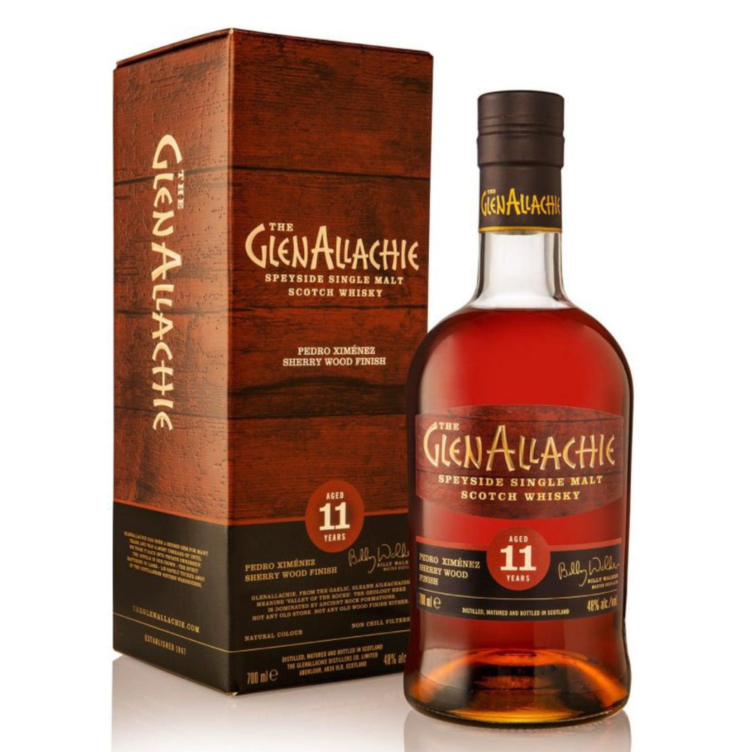 GLENALLACHIE 11 Year Old Pedro Ximenez Sherry Wood Finish Speyside Single Malt Scotch Whisky 70cl 48% glenallichie