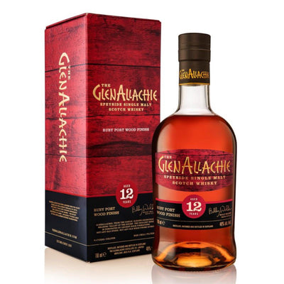 GLENALLACHIE 12 Year Old Ruby Port Wood Finish Speyside Single Malt Scotch Whisky 70cl 48% glenallichie