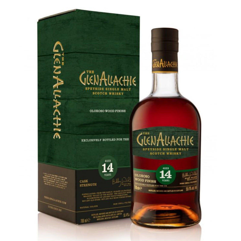 GLENALLACHIE 14 Year Old Oloroso Wood Finish UK Exclusive Speyside Single Malt Scotch Whisky 70cl 55.4% glenallichie