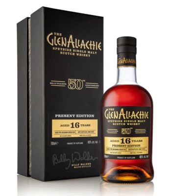 GLENALLACHIE Billy Walker 50th Anniversary Present Edition 16 Year Old Speyside Single Malt Scotch Whisky 70cl 48% glenallichie