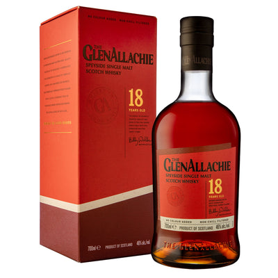 GLENALLACHIE 18 Year Old Speyside Single Malt Scotch Whisky 70cl 46% - NEW BOTTLE