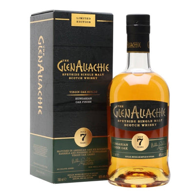 GLENALLACHIE 7 Year Old Hungarian Virgin Oak Speyside Single Malt Scotch Whisky 70cl 48%
