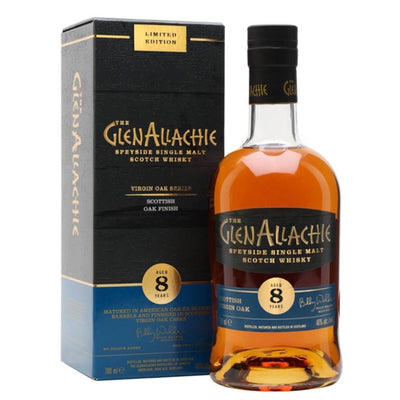 GLENALLACHIE 8 Year Old Scottish Virgin Oak Speyside Single Malt Scotch Whisky 70cl 48% glenallichie