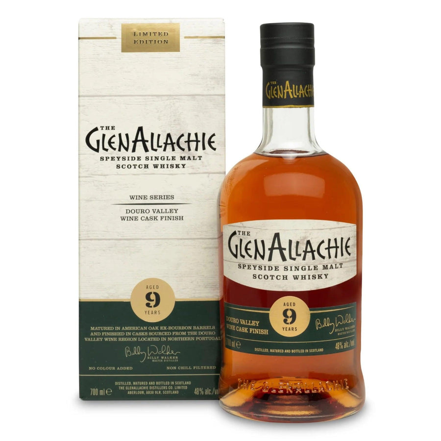 GLENALLACHIE 9 Year Old Wine Series Douro Valley Wine Cask Finish Speyside Single Malt Scotch Whisky 70cl 48% glenallichie